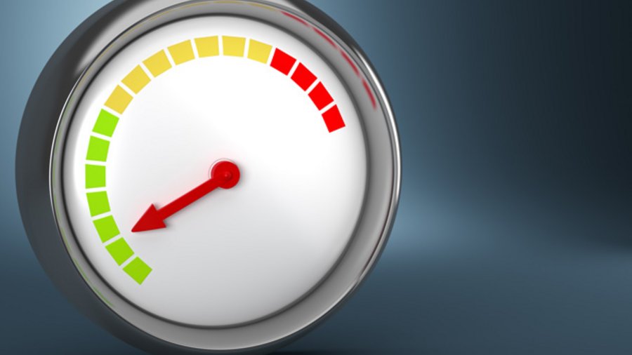 Gauge on dark background